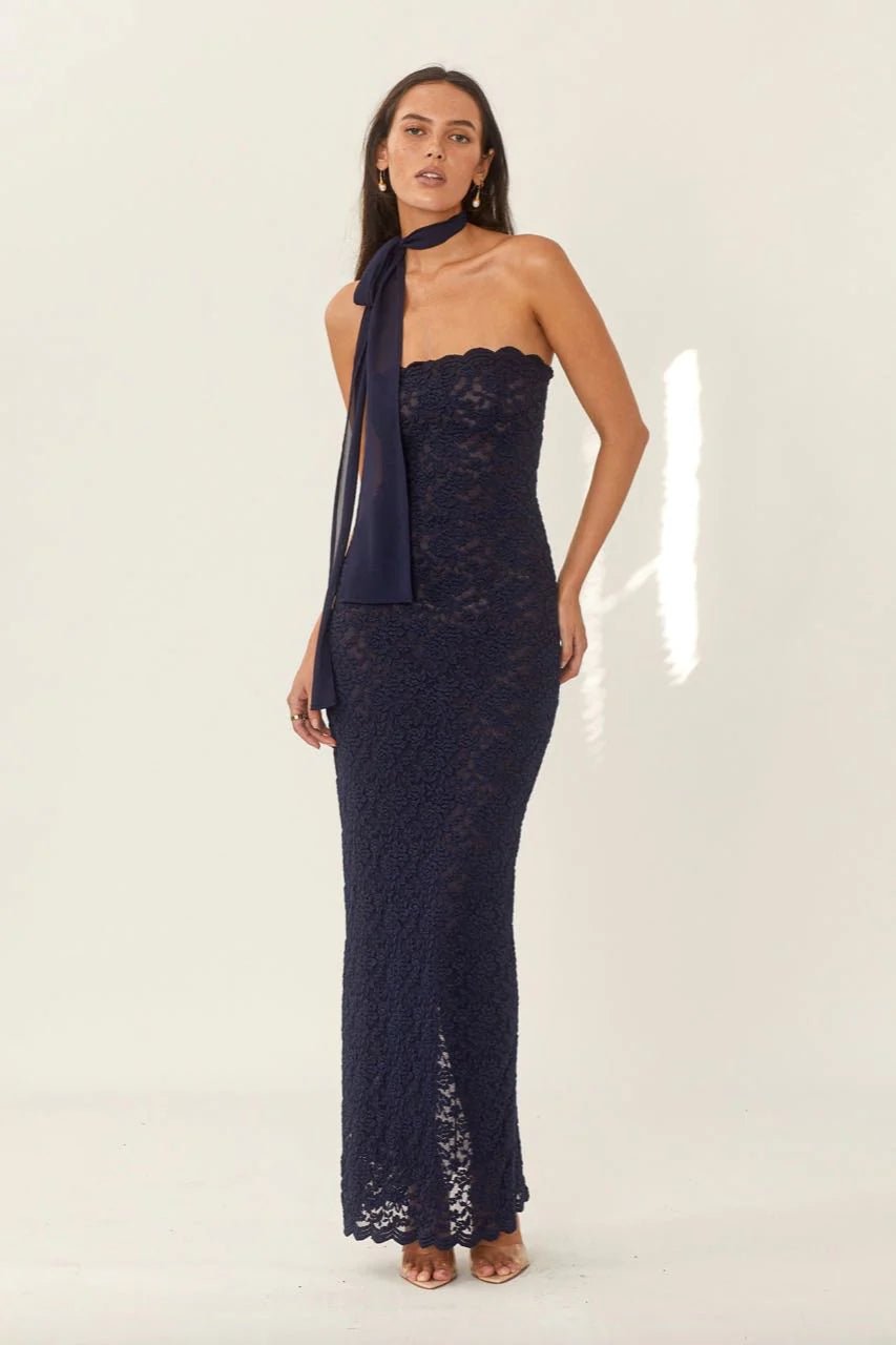 Arcina Ori Meredith Lace Dress hire – navy