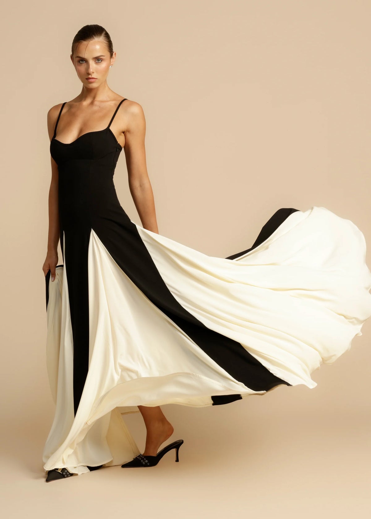 Arcina Ori Paloma Dress hire – black and white