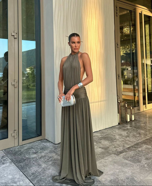 Arcina Ori Santina Dress hire – khaki