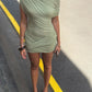 Benni Otto Mini Dress Pistachio hire