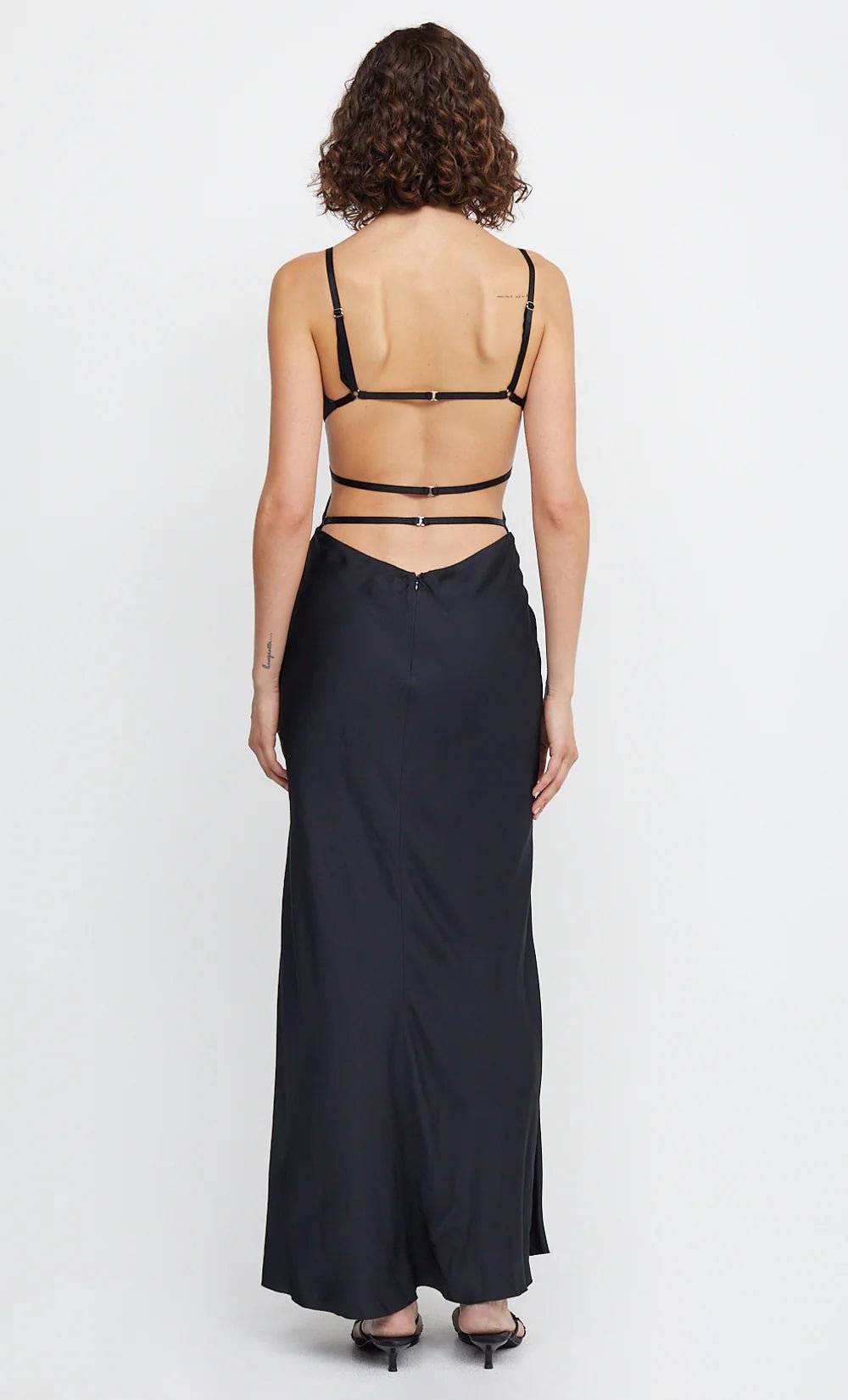 Bec & Bridge Diamond Days Strap Maxi Dress hire – black