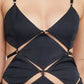 Bec & Bridge Diamond Days Strap Maxi Dress hire – black