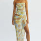 Bec & Bridge Zephy Asym Midi Dress hire – print