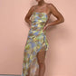 Bec & Bridge Zephy Asym Midi Dress hire – print