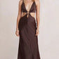 BEC + BRIDGE Felix V Maxi Dress - Chocolate Bec + Bridge