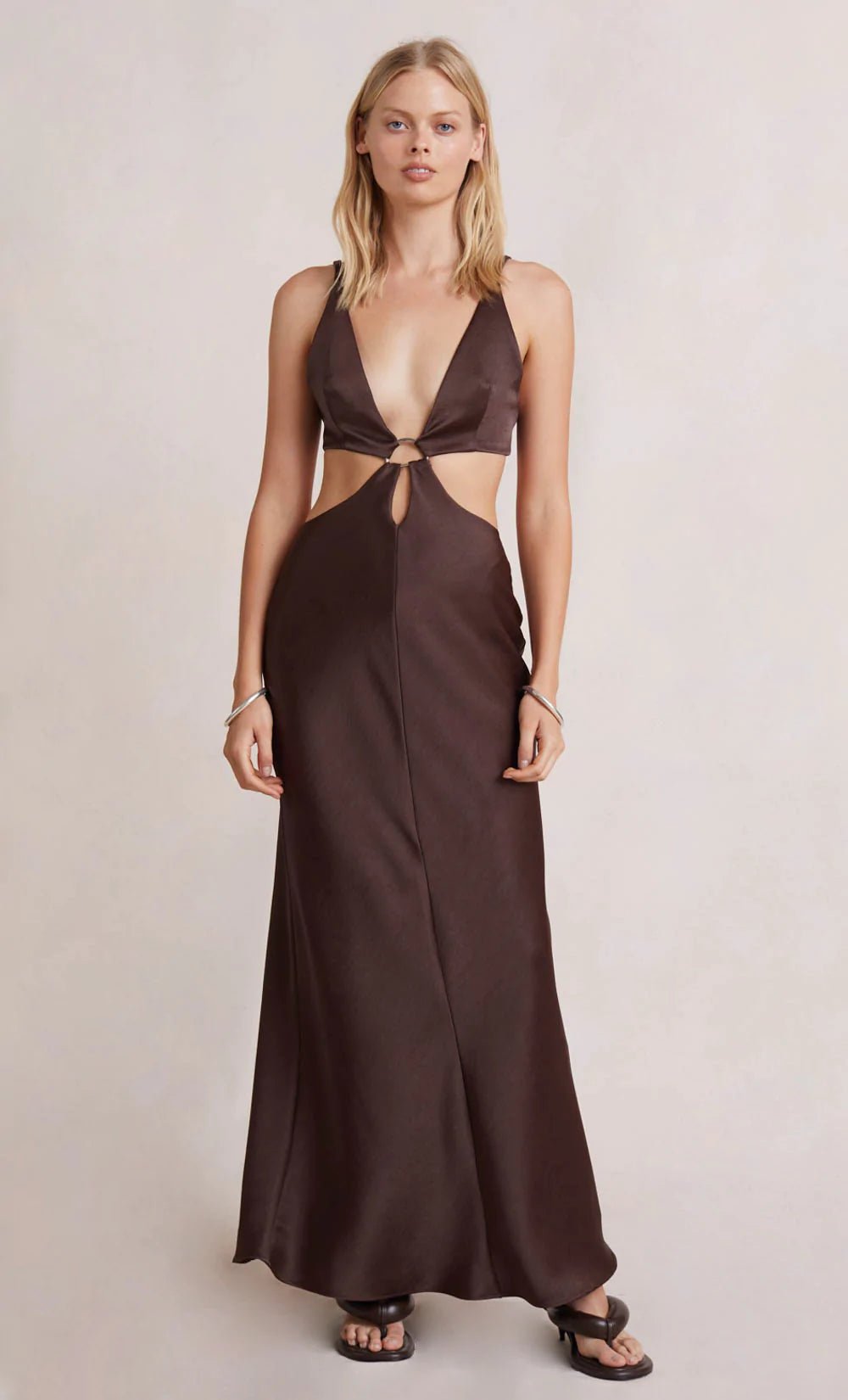 BEC + BRIDGE Felix V Maxi Dress - Chocolate Bec + Bridge