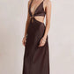 BEC + BRIDGE Felix V Maxi Dress - Chocolate Bec + Bridge