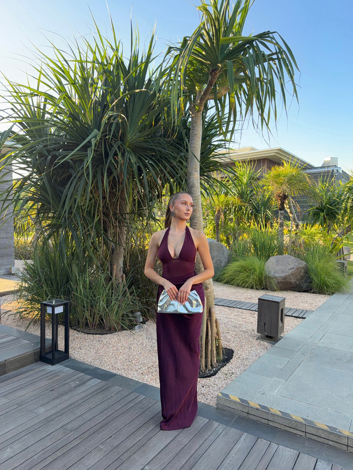 Benni Ira Maxi Dress Plum hire