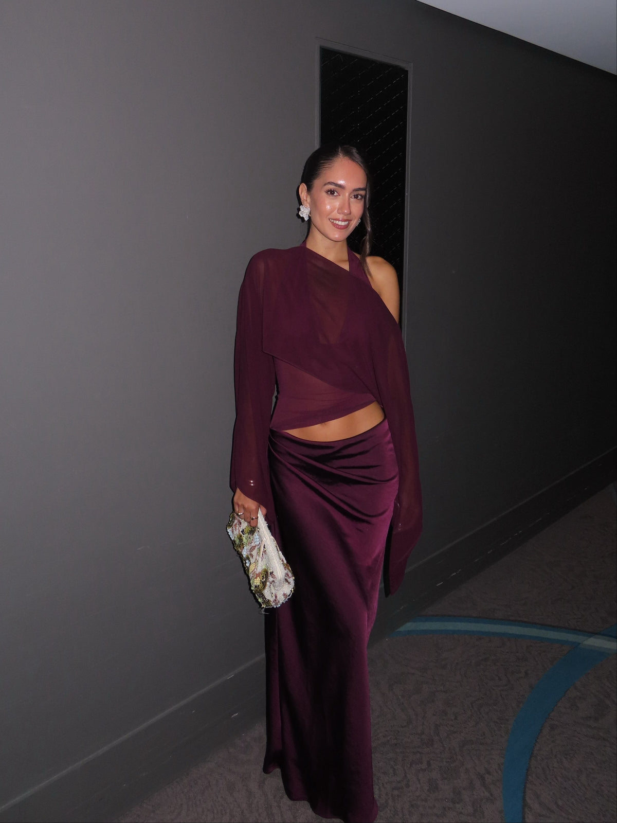 Benni Ira Maxi Dress hire – plum
