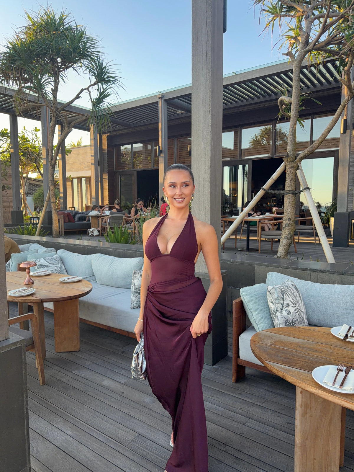 Benni Ira Maxi Dress hire – plum
