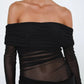 Benni Yasmin Off-Shoulder Maxi Dress hire – black