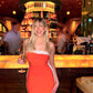 Bianca and Bridgett Ashley Dress hire – orange