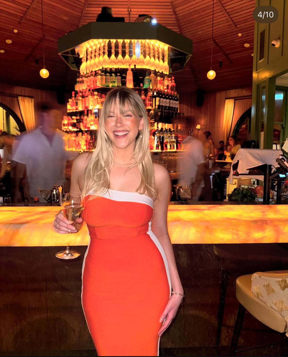 Bianca and Bridgett Ashley Dress hire – orange