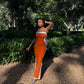 Bianca and Bridgett Ashley Dress hire – orange