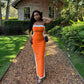 Bianca and Bridgett Ashley Dress hire – orange