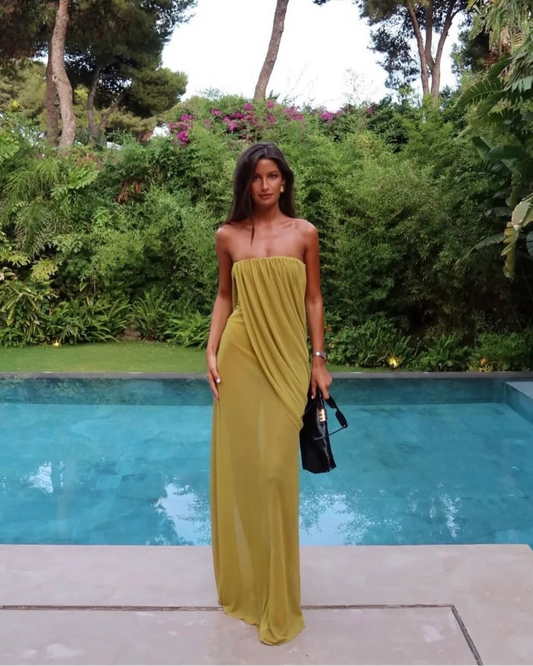 Camila Coelho Saphira Gown hire – green