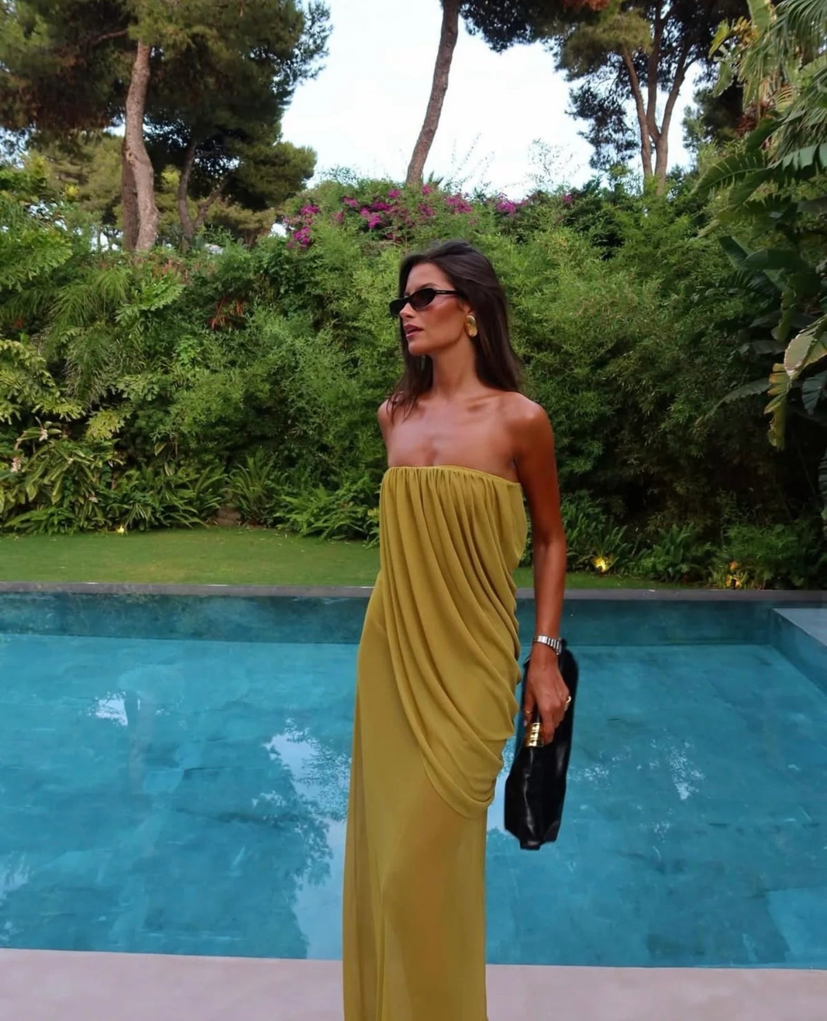 Camila Coelho Saphira Gown hire – green