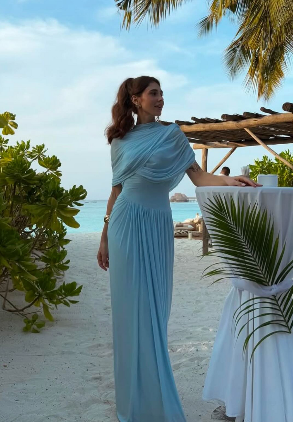 Deme by Gabriella Jasmine Maxi Dress hire – baby blue