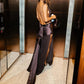 Effie Kats Ricardo Gown hire – chocolate