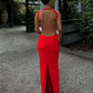 Effie Kats Valencia Gown hire – cherry red
