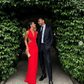 Effie Kats Valencia Gown hire – cherry red
