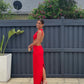 Effie Kats Valencia Gown hire – cherry red