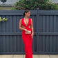 Effie Kats Valencia Gown hire – cherry red