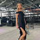Fanci Club The Assassin Long Dress hire – black