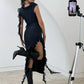 Fanci Club The Assassin Long Dress hire – black