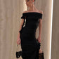 Fanci Club The Assassin Long Dress hire – black