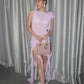 FANCI CLUB White Apple Cocktail Dress - Pink Fanci Club