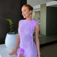 Fanci Club White Apple Cocktail Dress hire – pink