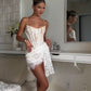 Heiress Beverly Hills Lace Corset Draped Mini Dress Heiress Beverly Hills