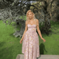 House of CB Adabella Halter Midi Sundress hire – meadow print