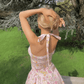 House of CB Adabella Halter Midi Sundress hire – meadow print