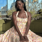 House of CB Adabella Halter Midi Sundress hire – meadow print