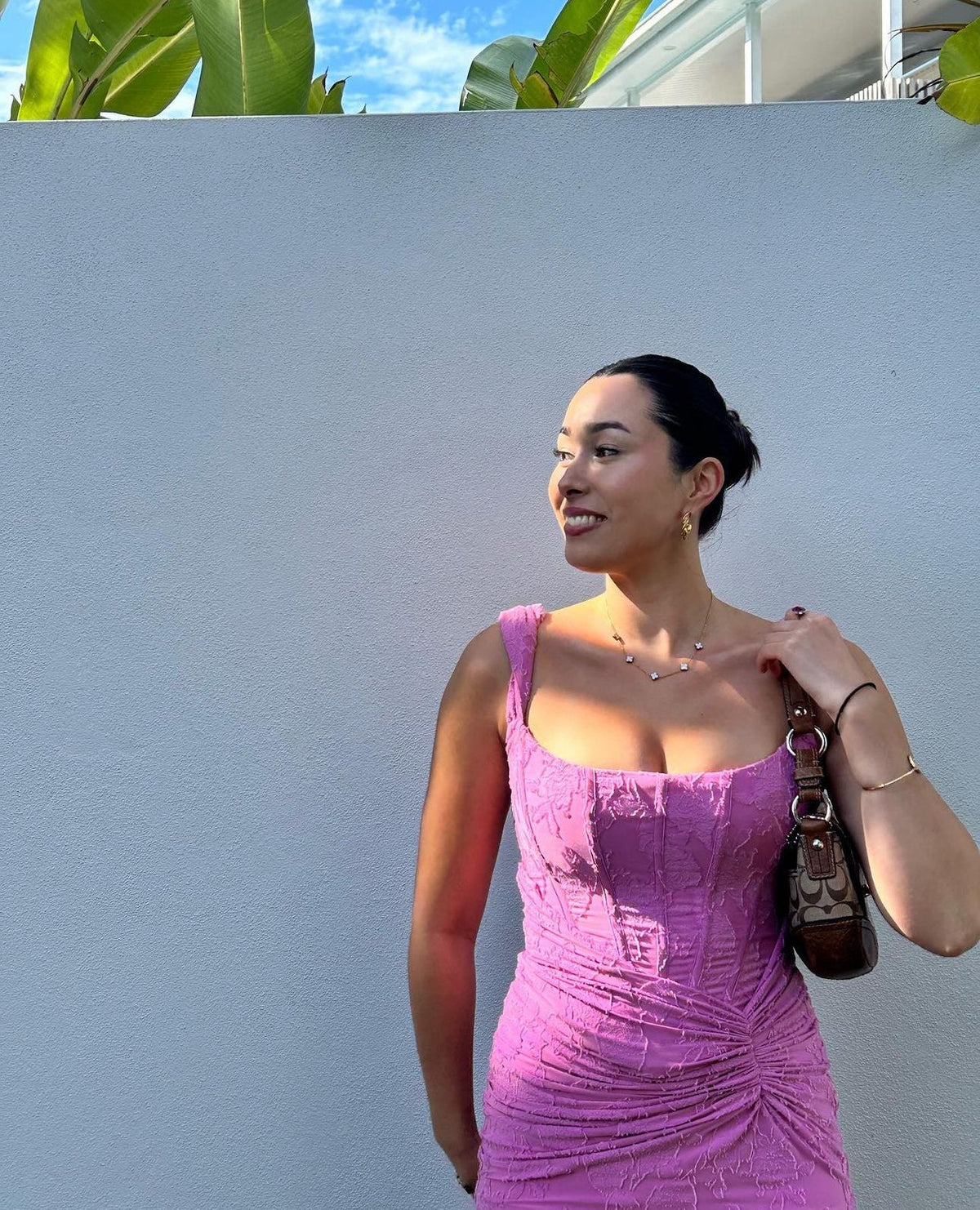 House of CB Cesca Dress hire – pink floral