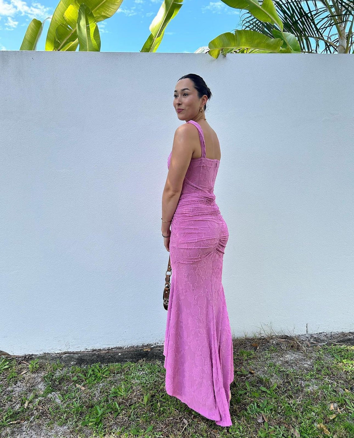 House of CB Cesca Dress hire – pink floral