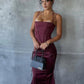 HOUSE OF CB Chantelle Corset and Sidonie Midi Skirt - Wine Red House Of CB
