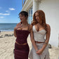 HOUSE OF CB Chantelle Corset and Sidonie Midi Skirt - Wine Red House Of CB