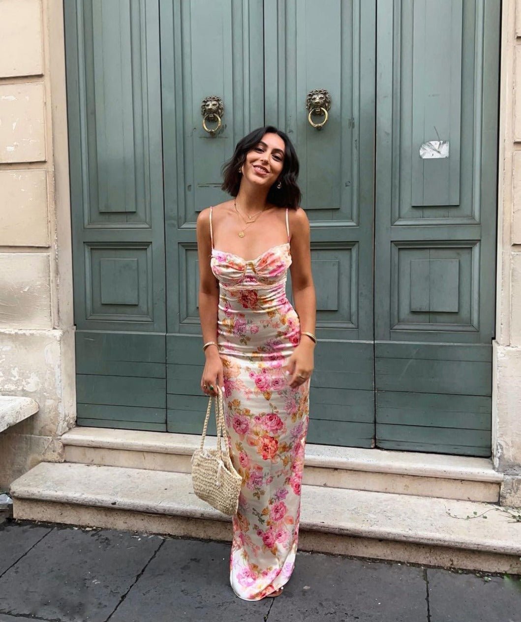 House of CB Josefina Maxi Dress hire – ivory floral