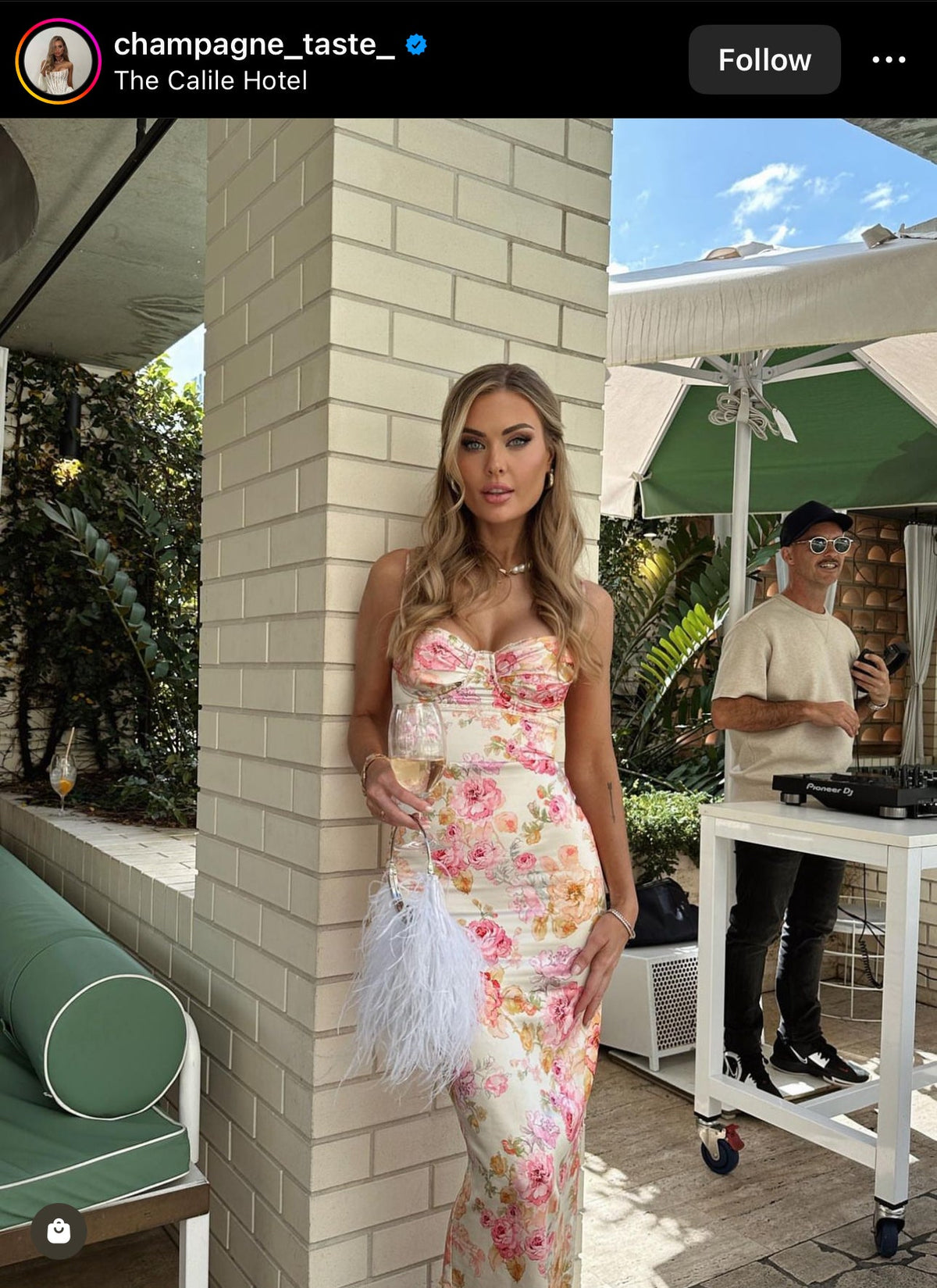 House of CB Josefina Maxi Dress hire – ivory floral