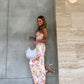 House of CB Josefina Maxi Dress hire – ivory floral