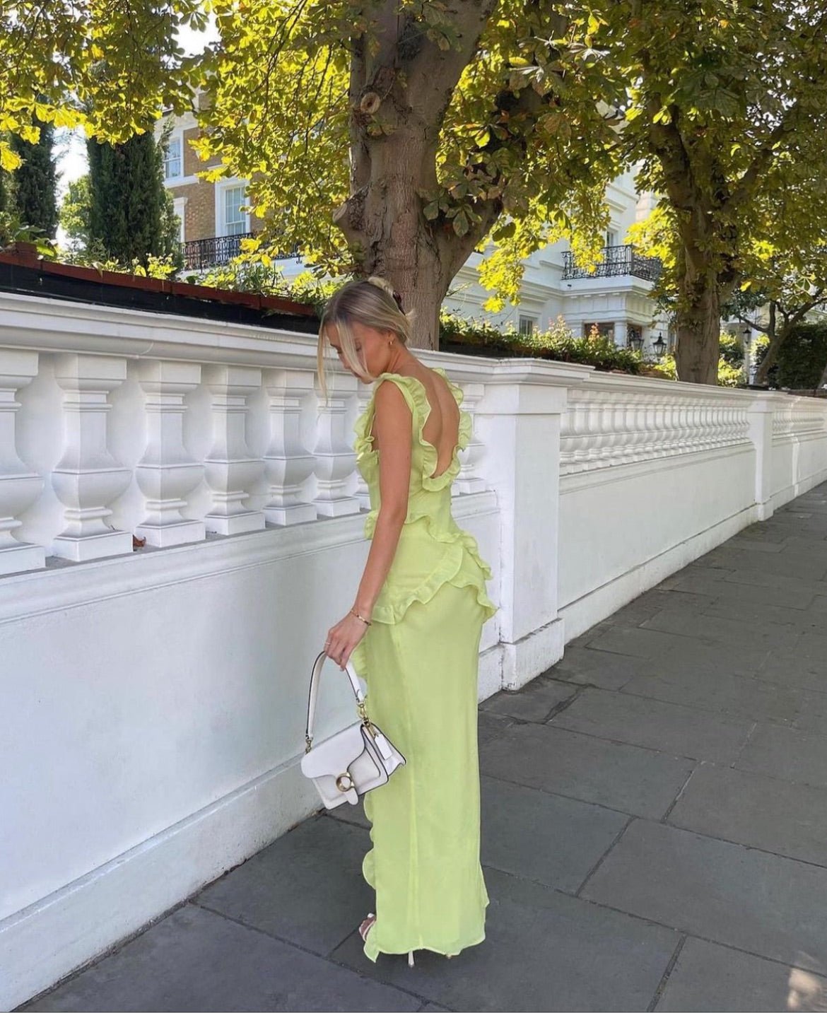 House Of CB Pixie Ruffle Maxi Dress - Lime House Of CB