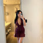 HOUSE OF CB Tianna Corset Dress - Wine Red House Of CB