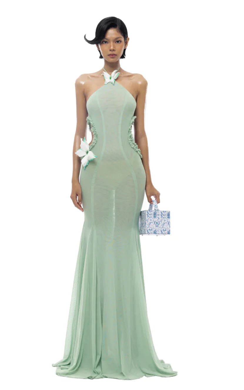 Huelleyrose Darya Dress - Green Huelleyrose