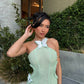Huelleyrose Darya Dress hire – green