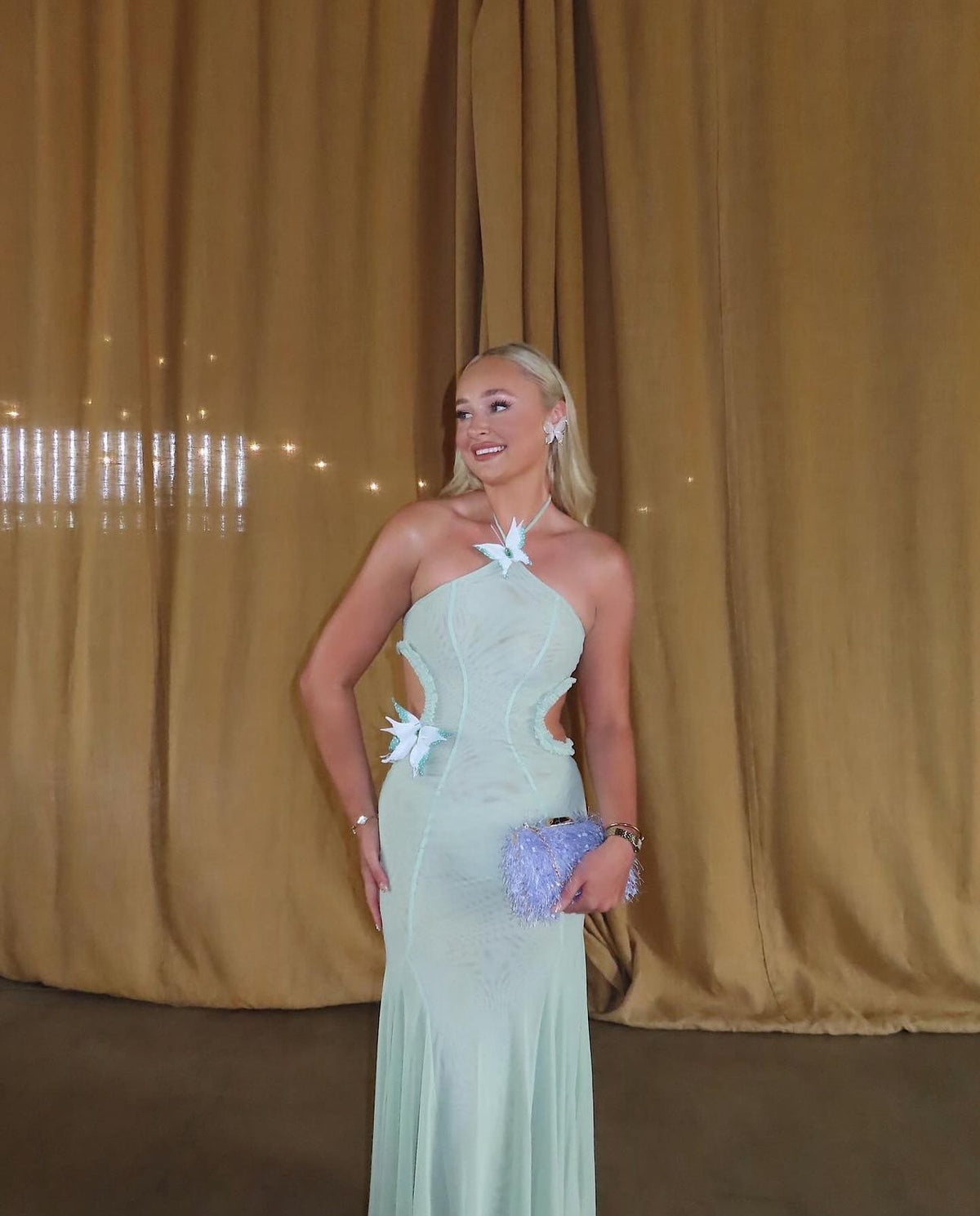 Huelleyrose Darya Dress hire – green