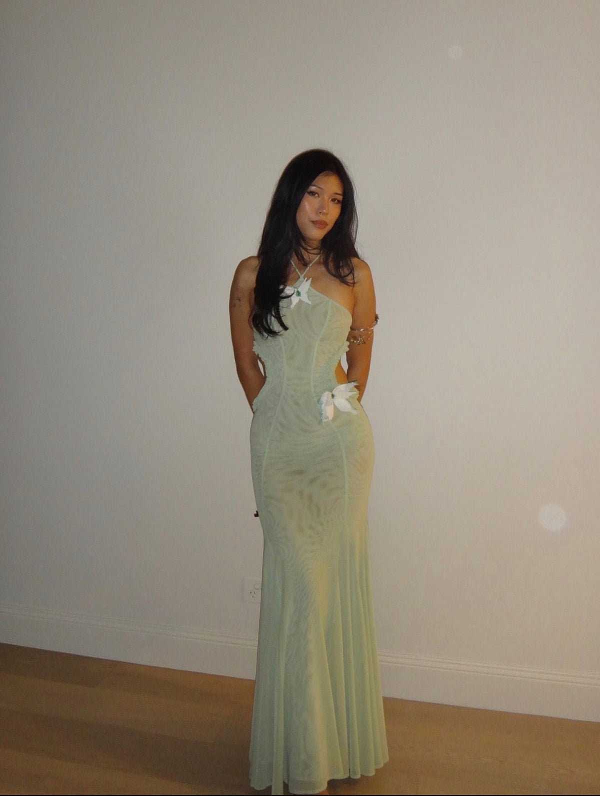 Huelleyrose Darya Dress - Green Huelleyrose