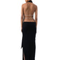 Khanum's Kara Scarf Maxi Dress hire – black
